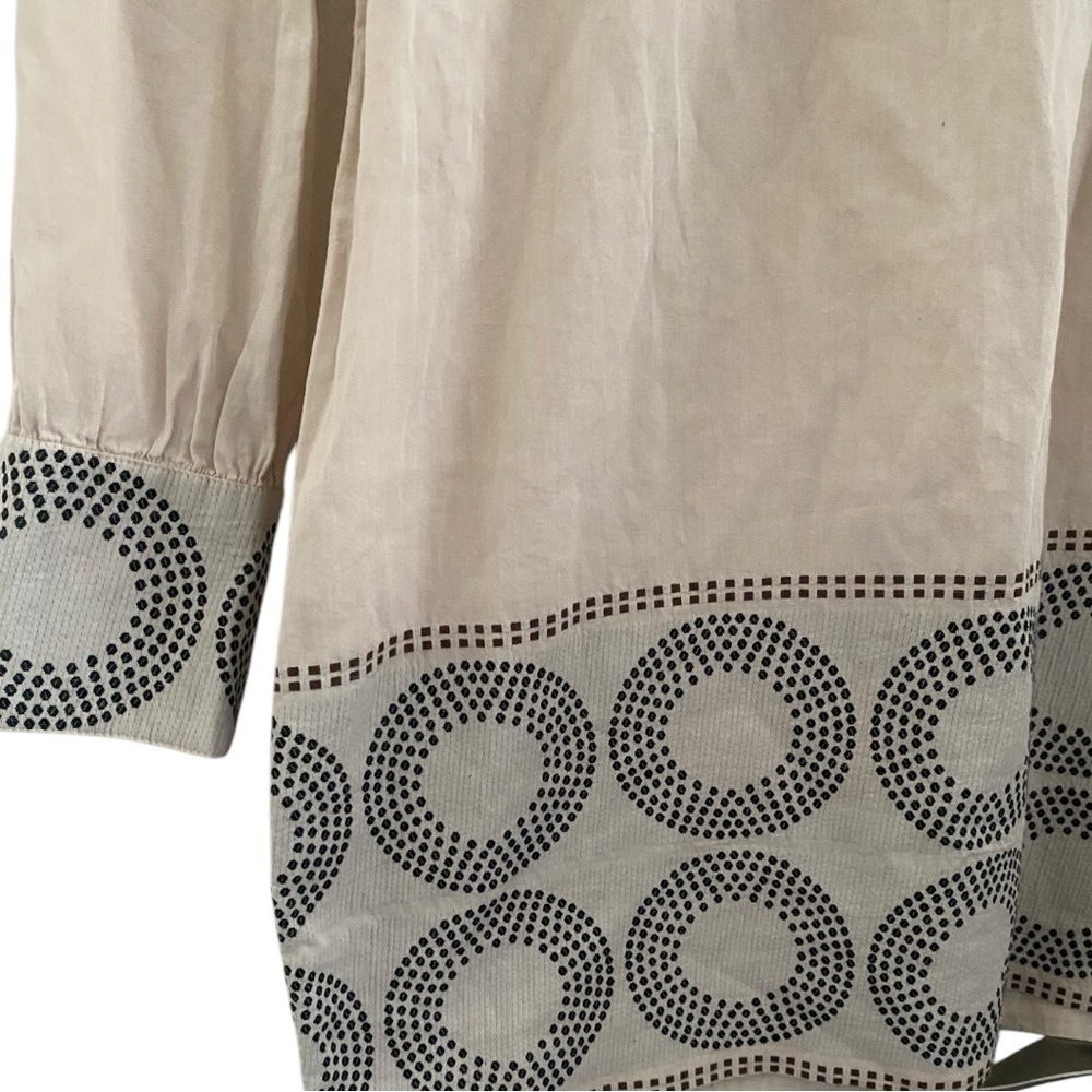 Generra Elegant Beige Circle Pattern Dress I Size: 8 - Picture 3 of 10